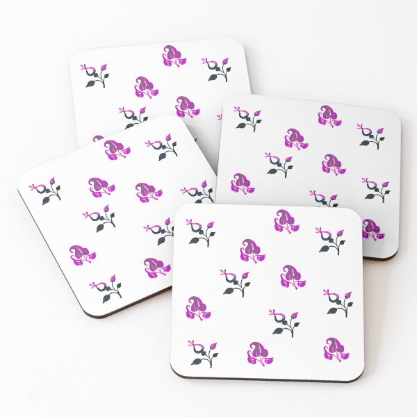 Item preview, Purple green floral design designed and sold by Moonyflower.