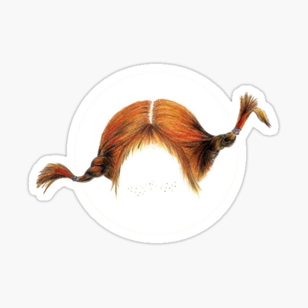 Pippi braids Sticker