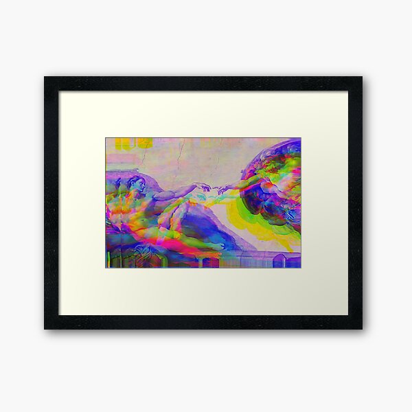 Item preview, The Creation of Adam from Michelangelo Glitched (Digitally Enhanced) designed and sold by Mr. Gattax.