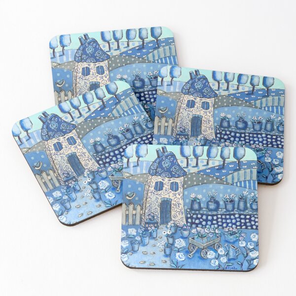 Item preview, Blue Flowered Country Cottage designed and sold by Chezholly.
