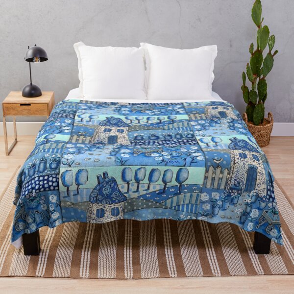 Item preview, Blue Flowered Country Cottage designed and sold by Chezholly.