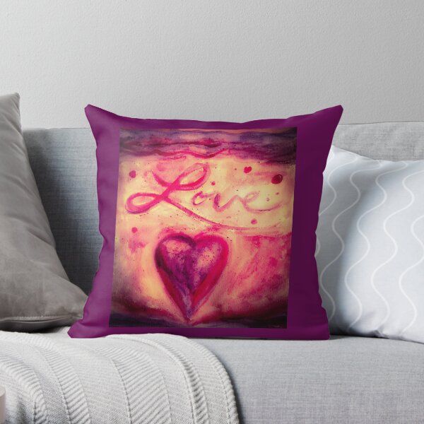 Love Rules the Heart Throw Pillow