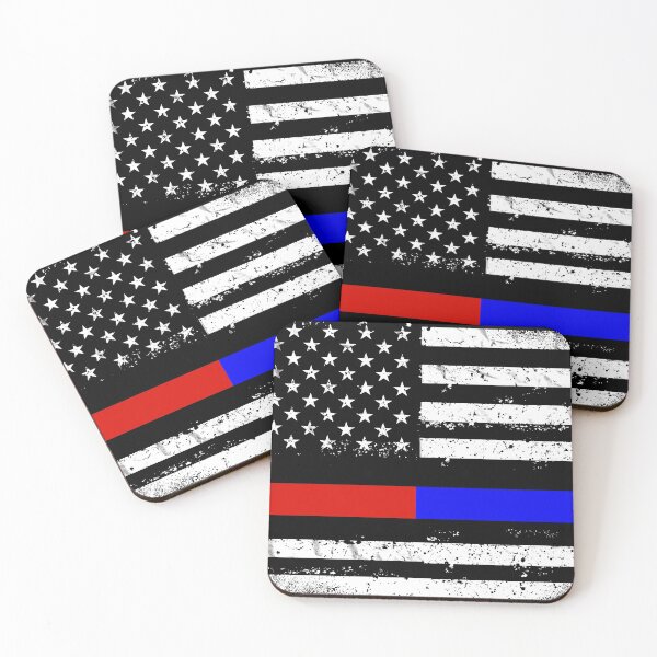 Item preview, American flag thin blue and red line designed and sold by Jelisandie.