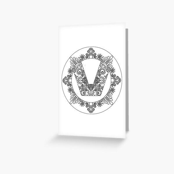 Ornate Swinger Symbol Greeting Card