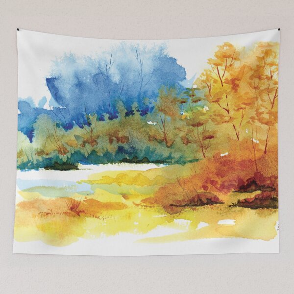 Item preview, Loose Random Treeline in Watercolor designed and sold by Kelly Roy.
