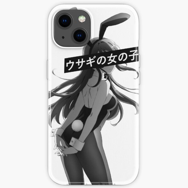 BUNNY GIRL SENPAI BLACK AND WHITE - SAD JAPANESE ANIME AESTHETIC iPhone Soft Case