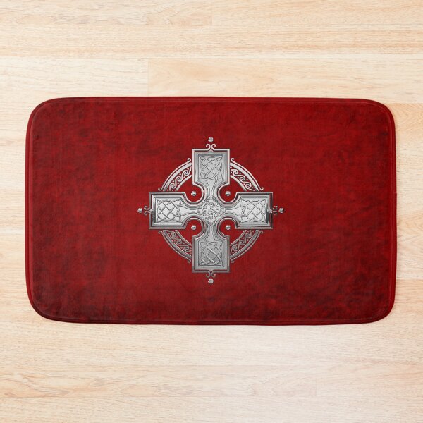 Item preview, Ancient Silver Celtic Knot Cross over Red Velvet designed and sold by Serge Averbukh Art Studio.