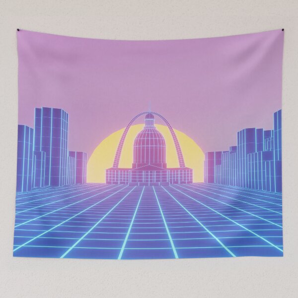 Item preview, St. Louis Arch Outrun - Blue/Pink designed and sold by taokyi.