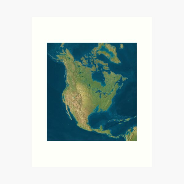 North America Sea Level Rise Art Print