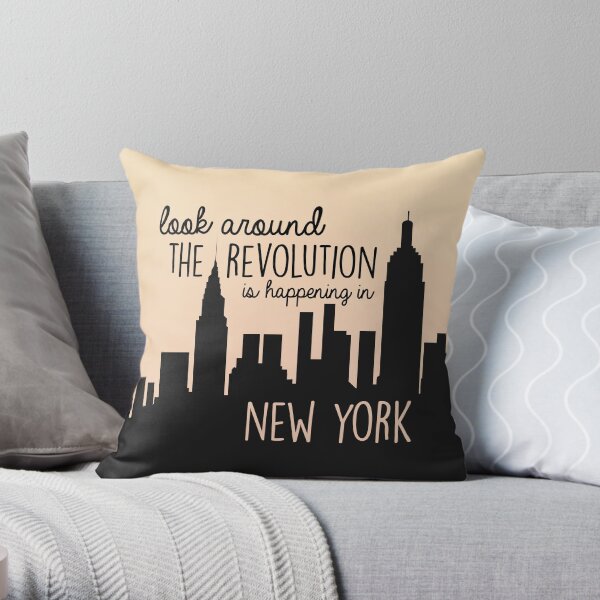 Revolution in NYC Throw Pillow