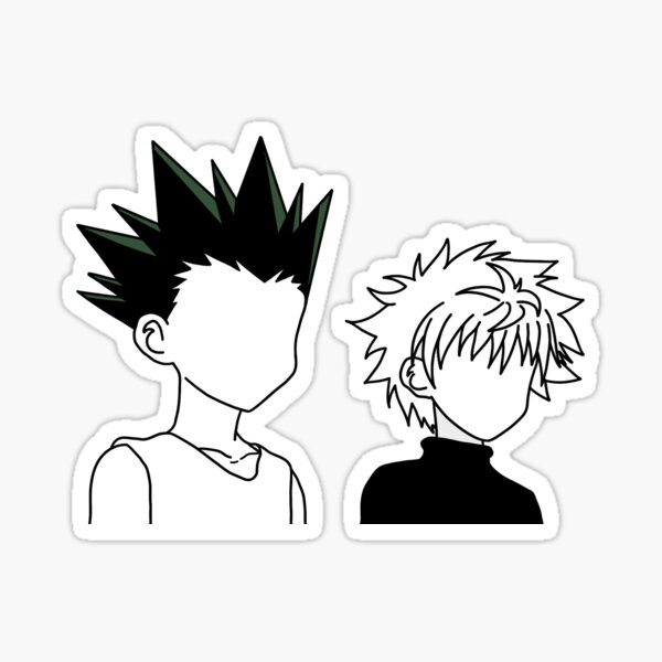 Killua Zoldyck and Gon Freeces with color Sticker