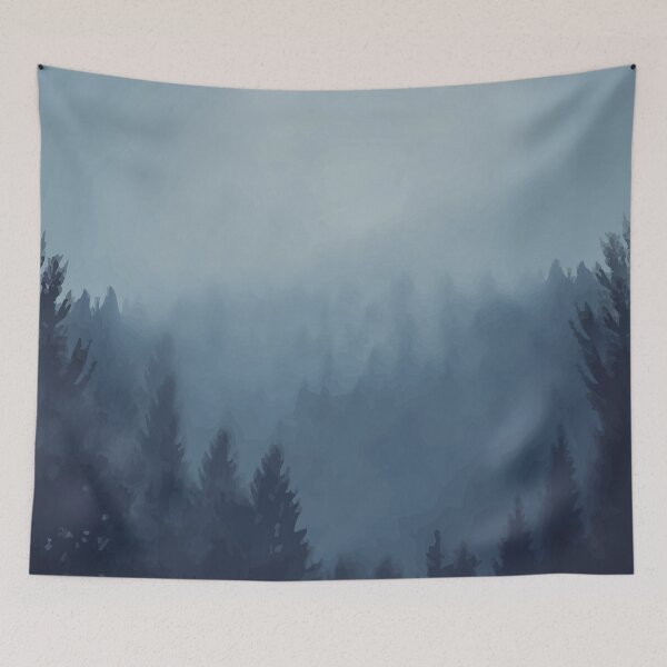 Item preview, This is foggy forest, montain lovers, fog, mist, trees, nature, outdoors designed and sold by Collagedream.