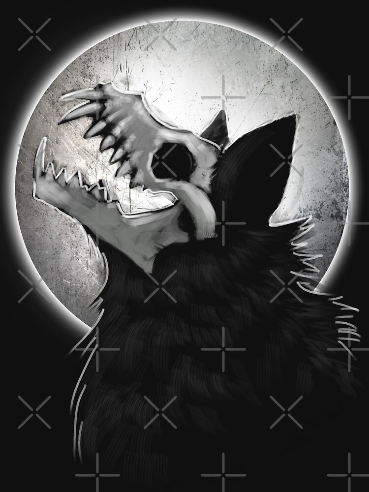 Skull Wolf Howl by digimitsu