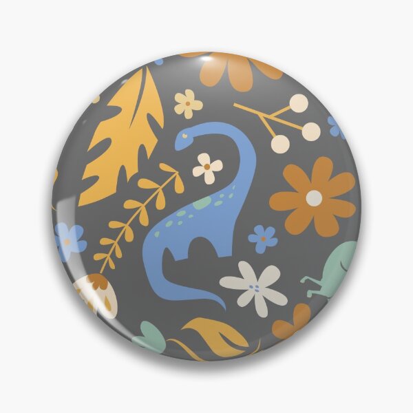 Item preview, Dinosaurs + Unicorns in Blue + Umber designed and sold by latheandquill.
