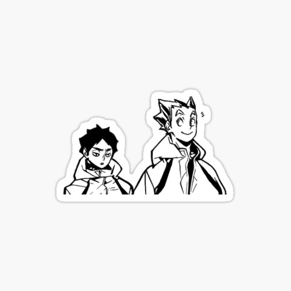 Akaashi y Bokuto Pegatina