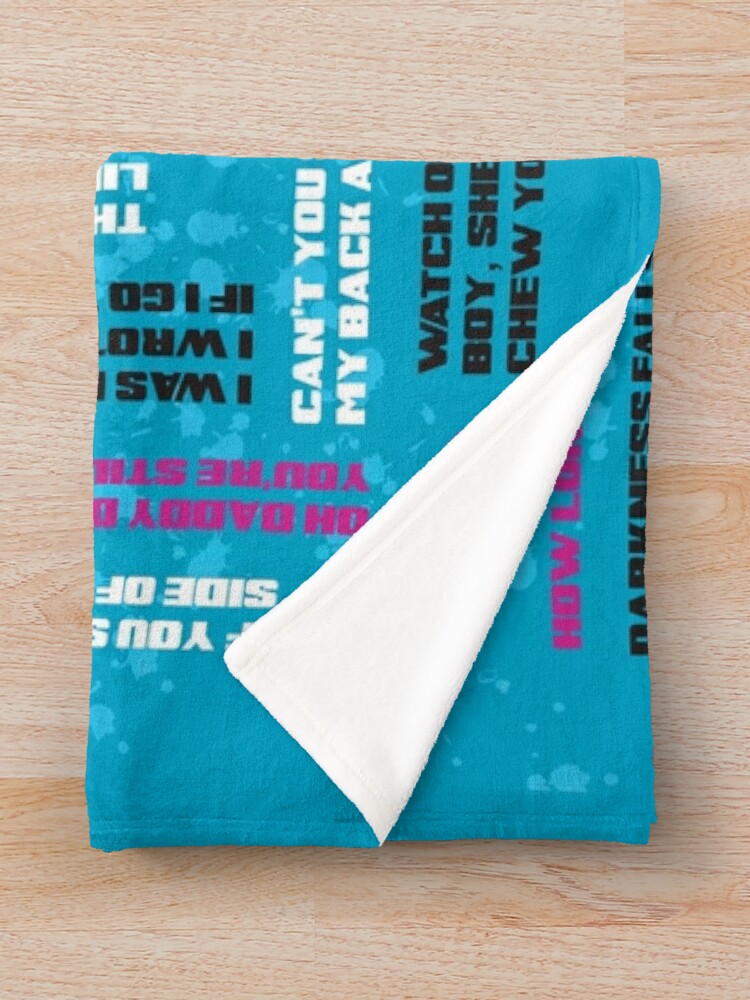 "80s Song Lyrics" Throw Blanket by mymymagic Redbubble