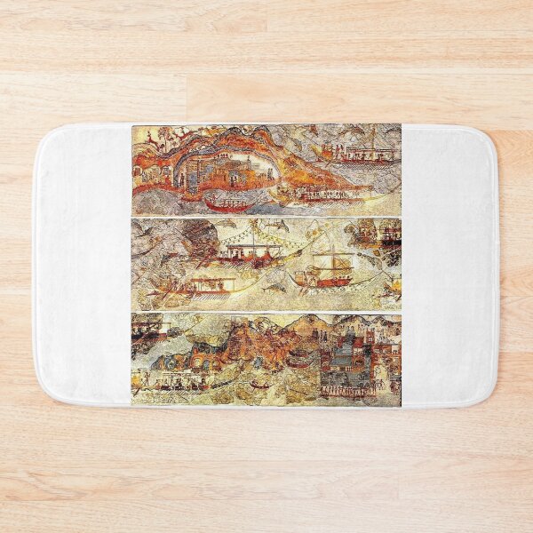 Item preview, Minoan Admirals Flotilla Fresco in Three Panels designed and sold by W. Sheppard Baird.