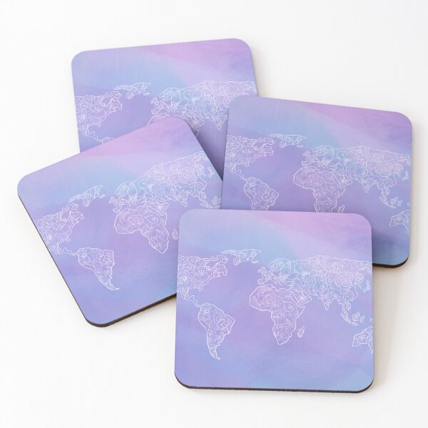 Item preview, Flowers world map designed and sold by thovu.