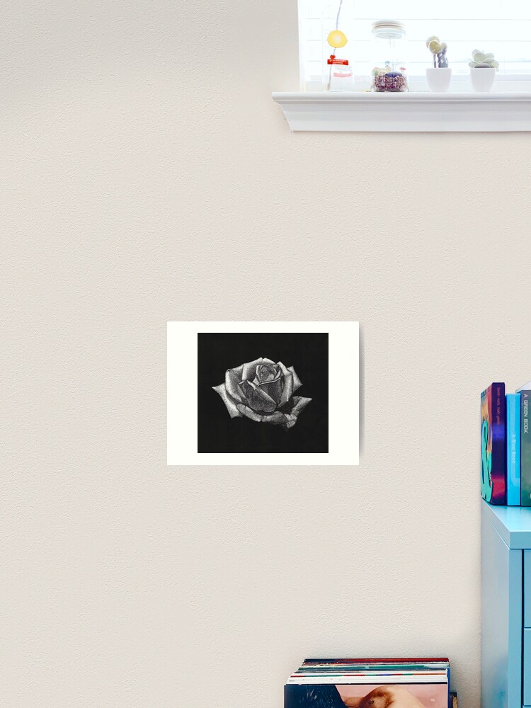 "Scratchboard Rose " Art Print for Sale by emilyRose3 Redbubble