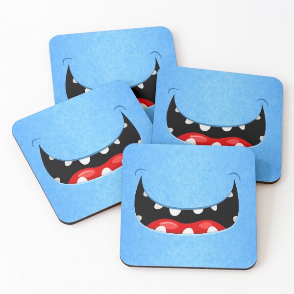 Item preview, Funny Smile Blue Fuzzy Laughing Monster Mouth designed and sold by wheedesign.