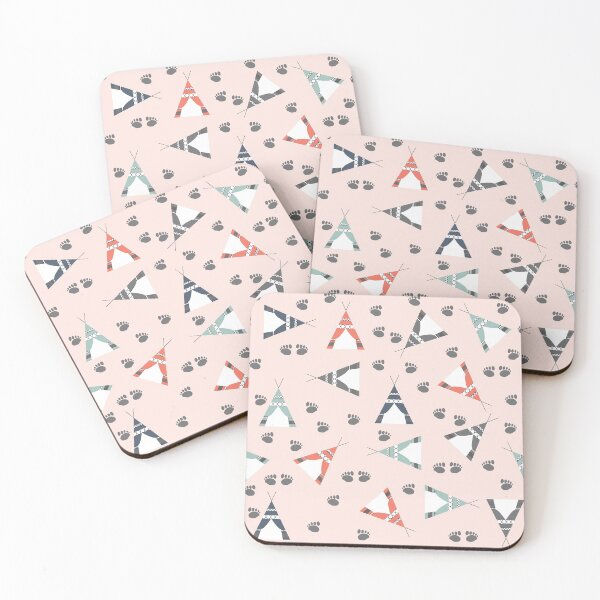 Item preview, Pink Teepee's and Paw Prints designed and sold by shadowbright.