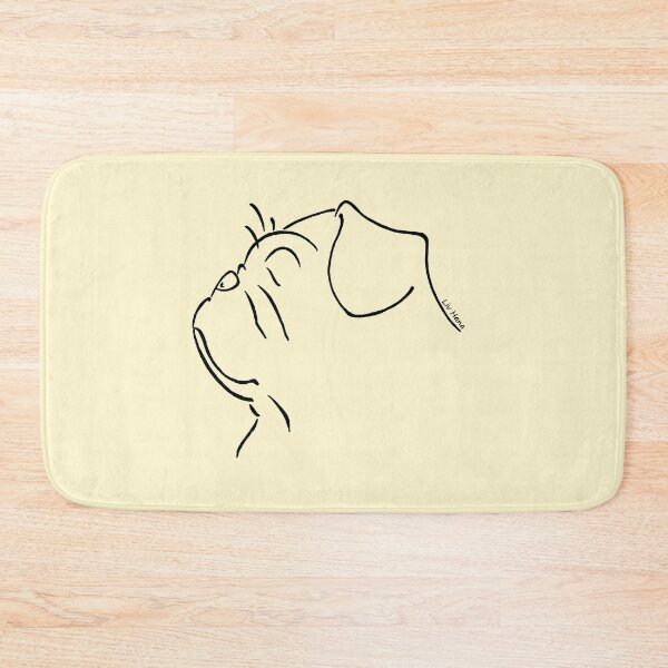 Item preview, Pug silhouette outline designed and sold by LivHana.