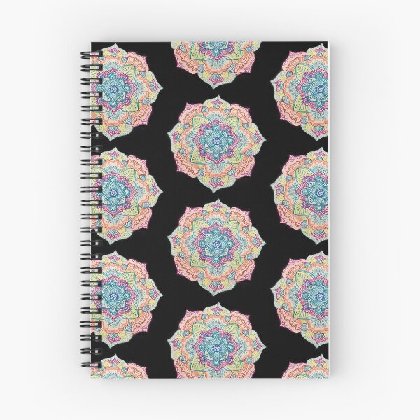 Item preview, Floral Mandala on Black Background designed and sold by mikaylawright.