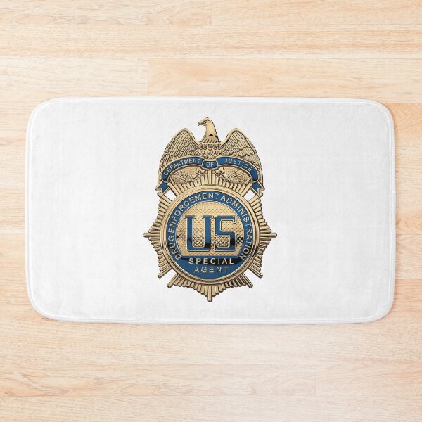 Item preview, Drug Enforcement Administration - DEA Special Agent Badge over White Leather designed and sold by Serge Averbukh Art Studio.