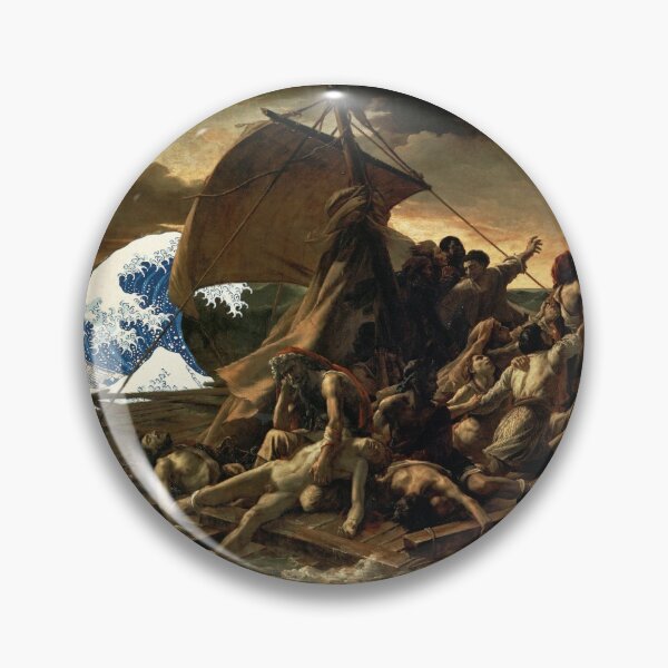 Item preview, Subtly Ruined The Raft of the Medusa - Hokusai Great Wave designed and sold by weavernap.