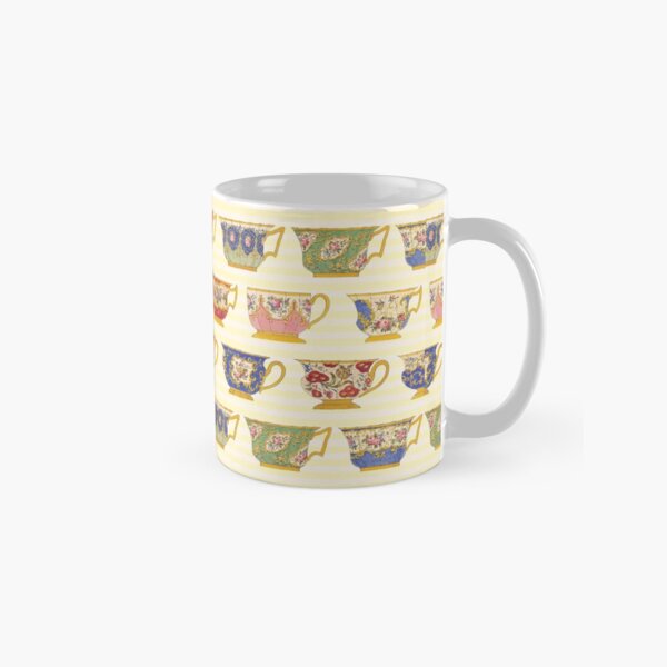Vintage Porcelain/China Teacup Pattern Classic Mug