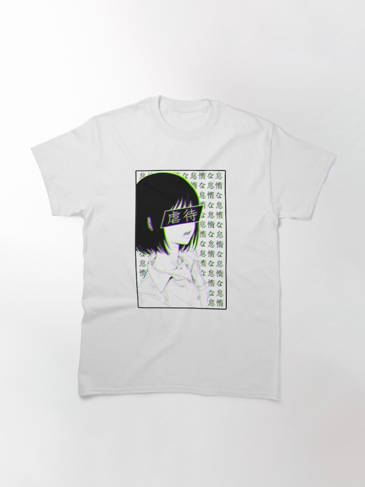 Lazy Sad Japanese Anime Aesthetic T Shirt By Poserboy Redbubble