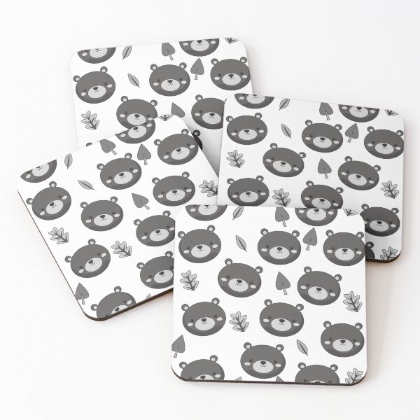 Item preview, Cute Little Bears pattern with Leaves  designed and sold by BampiQ.