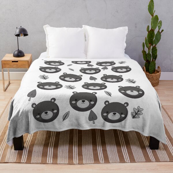 Item preview, Cute Little Bears pattern with Leaves designed and sold by BampiQ.