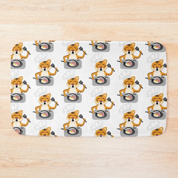 Item preview, Female tiger cooking prepares the breakfast in quarantine days. designed and sold by SGS-.