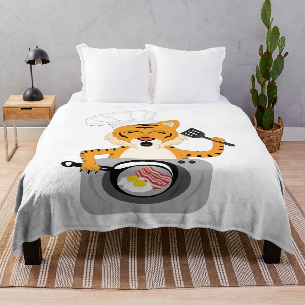 Item preview, Female tiger cooking prepares the breakfast in quarantine days. designed and sold by SGS-.