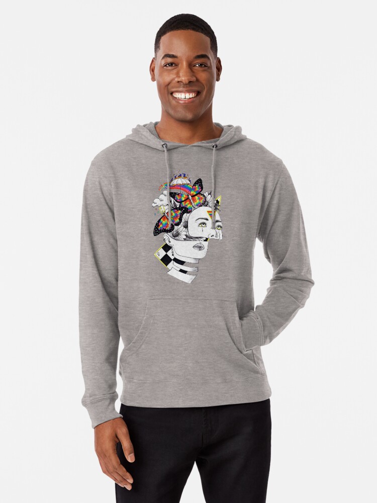 Thumbnail 1 of 5, Lightweight Hoodie, "Unconditional" Year 8 designed and sold by ArtByO.