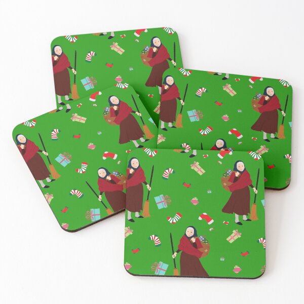 Item preview, green christmas Witch Befana designed and sold by Gossip Rag.