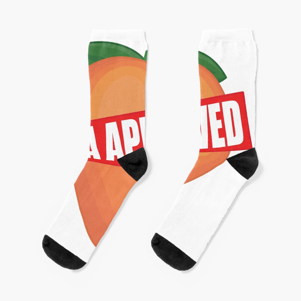 "FDA APPROVED PEACH EMOJI" Socks by skizle Redbubble