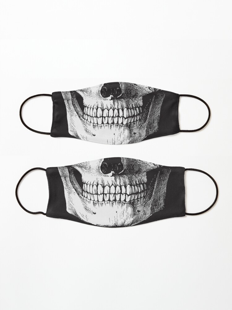 Alternate view of Black ink skull Mask