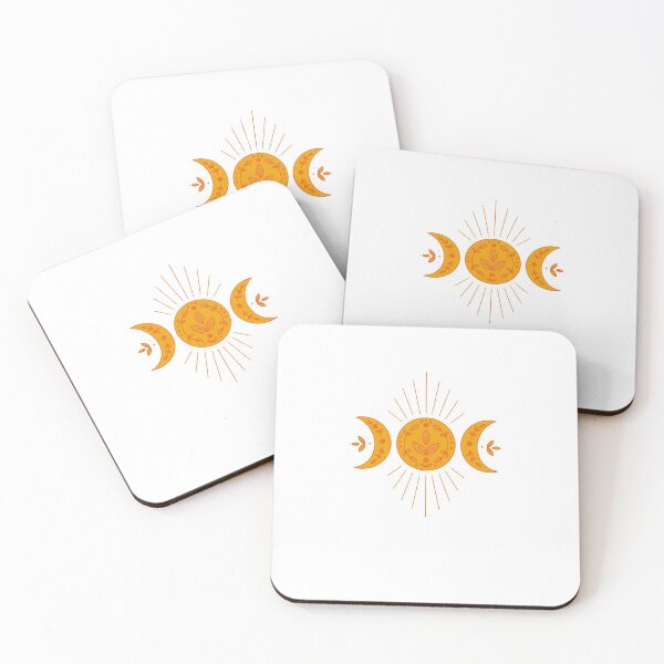Item preview, Witchy floral triple goddess moon illustration designed and sold by hanameda.
