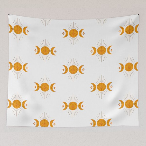 Item preview, Witchy floral triple goddess moon illustration designed and sold by hanameda.