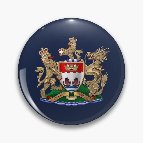 Item preview, Hong Kong - 1959-1997 Coat of Arms over Blue Velvet designed and sold by Serge Averbukh Art Studio.