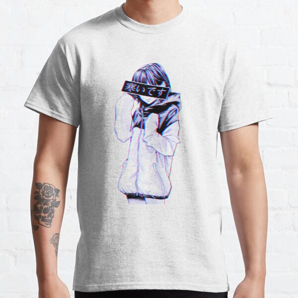 Cold Black And White Sad Japanese Anime Aesthetic T Shirt By Poserboy Redbubble