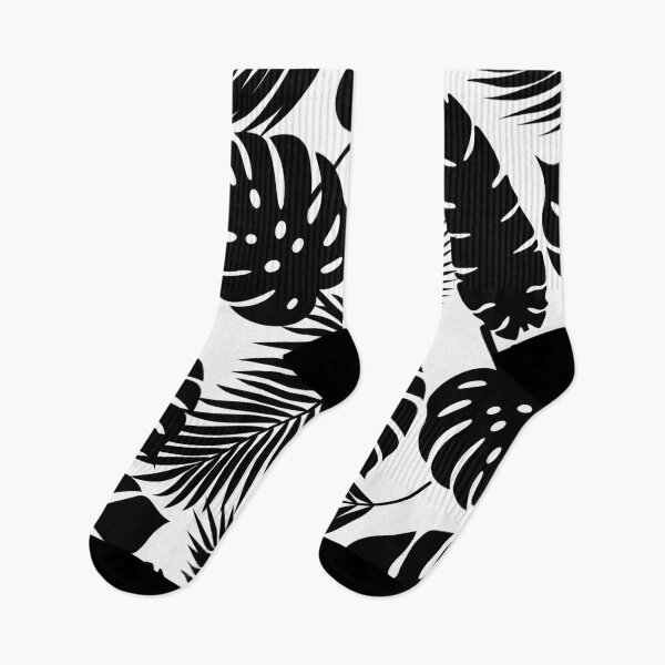 Item preview, Hojas tropicales - Negro sobre blanco designed and sold by fancyashell.