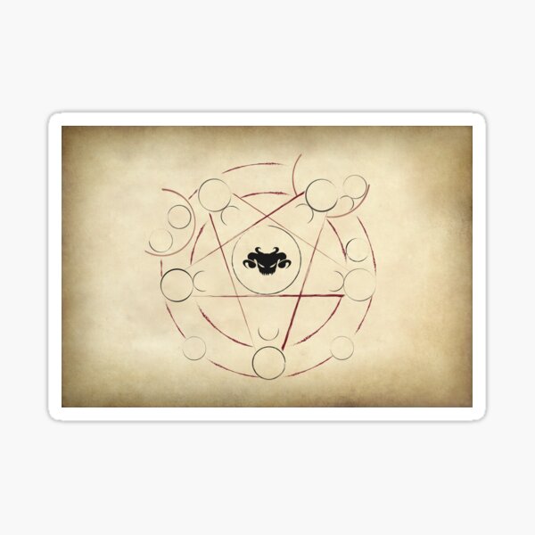 Shadow of the Demon Lord Unholy Symbol - Black Skull Sticker