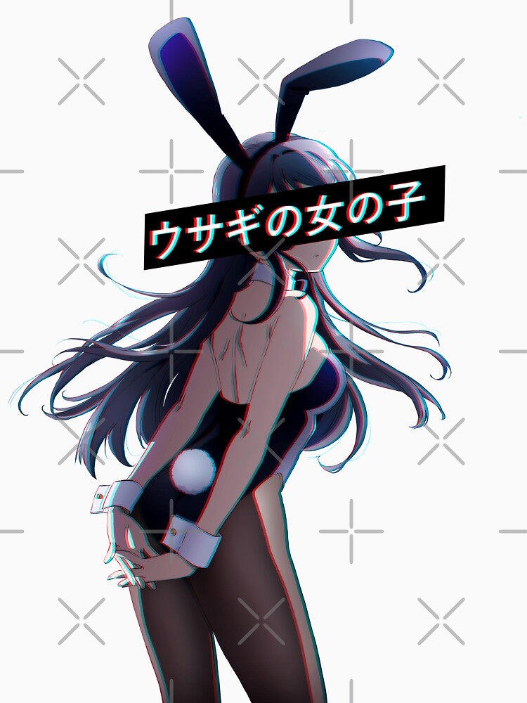 "BUNNY GIRL - SAD JAPANESE ANIME AESTHETIC" T-shirt by PoserBoy | Redbubble