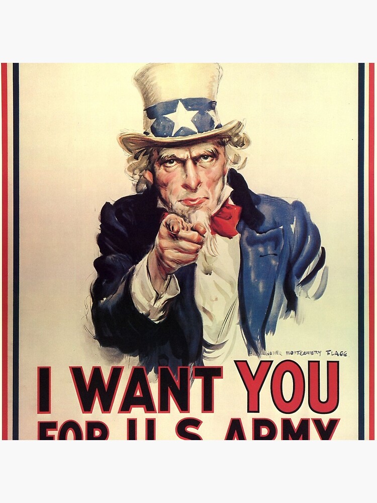 Uncle Sam - I Want You For U.S. Army Pin for Sale by Robert Partridge