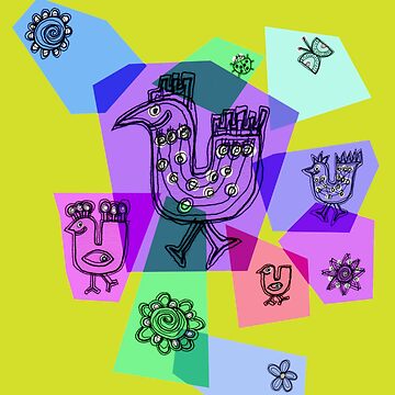 Artwork thumbnail, Colour Full Birds by Muna Zuberi