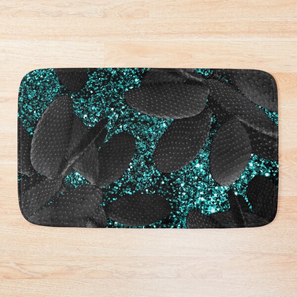 Item preview, Black Cacti on Aqua Blue Glam #1 (Photo of Glitter Only - Not Reflective) designed and sold by Anita's & Bella's Art.