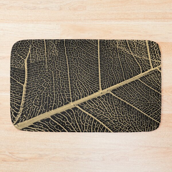 Item preview, Patterns of Nature - Leaf Veins in Gold on Black Canvas No. 3 designed and sold by Serge Averbukh Art Studio.